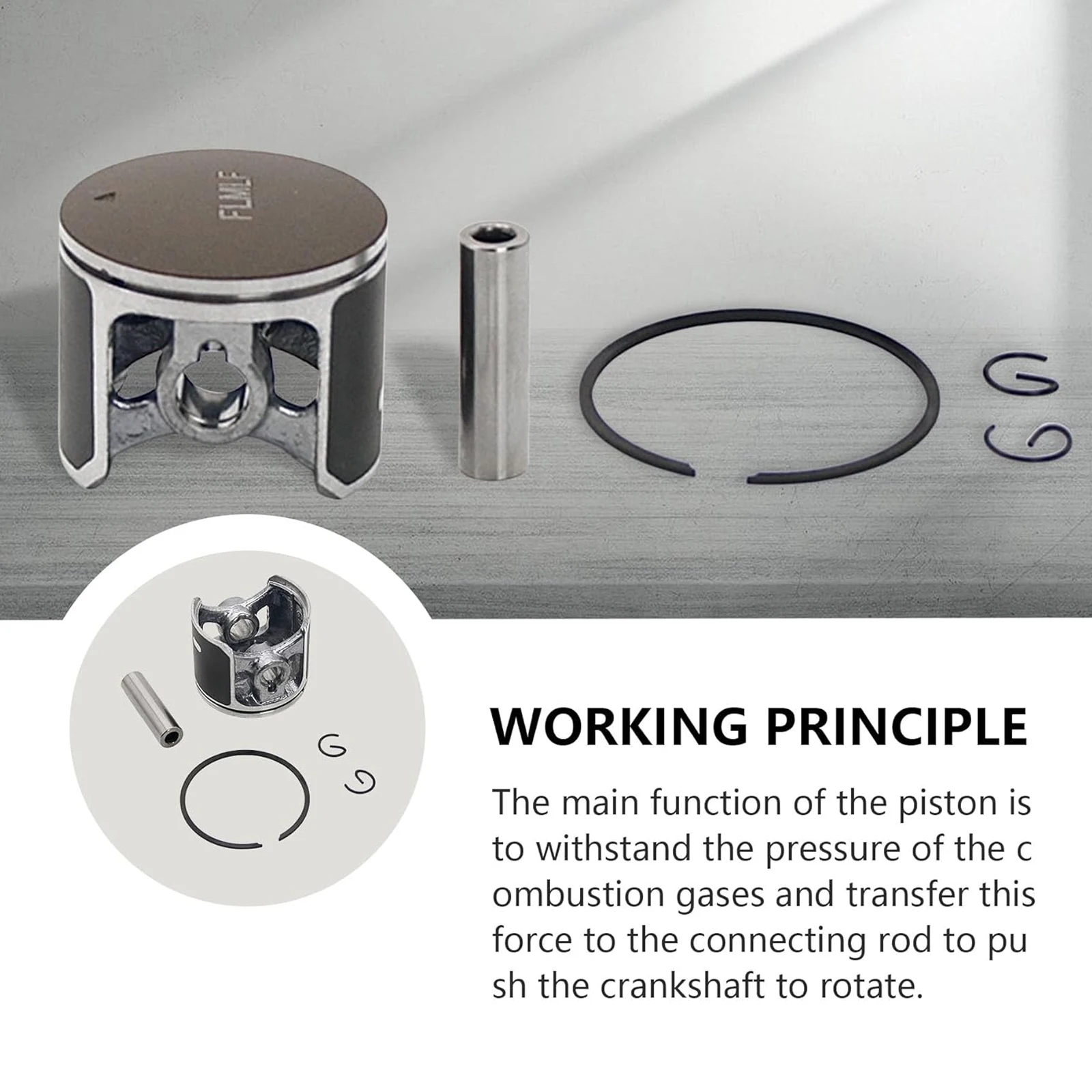 FLMLF RC Car Piston Kit 32mm~39mm High Performance Pistons for 23CC~36CC Zenoah CY for 1/5 HPI Baja 5B FG LOSI 5IVE T Goped