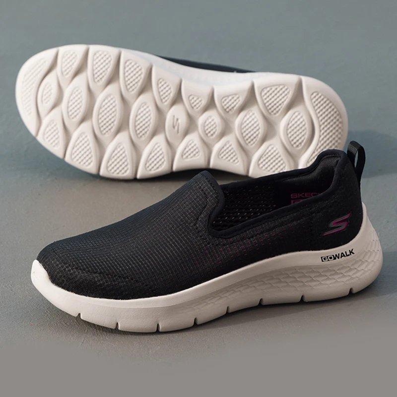 Skechers Women's Sports Shoes Go Walk Flex Slip-On Comfortable Lightweight Breathable Casual Shoes 124847-Blk