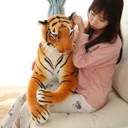30/40/50/60/75/90/110cm Simulation Tiger Plush Toy Real Life Siberian Tiger Big Size Plushie Doll Soft Kids Toys Gifts Home Deco