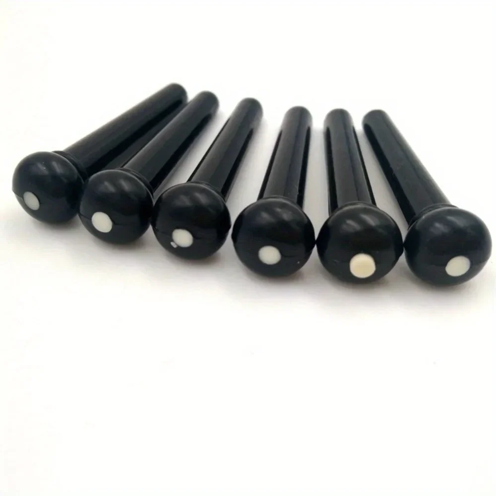 6Pcs/set Non-deforming Acoustic Guitar Bridge Pins High Performance And Durability ABS Smooth Line