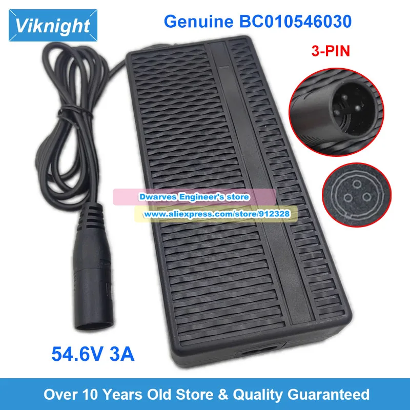 BC010546030 AC Adapter 54.6V 3A Charger for 48V 3-PIN Power Supply