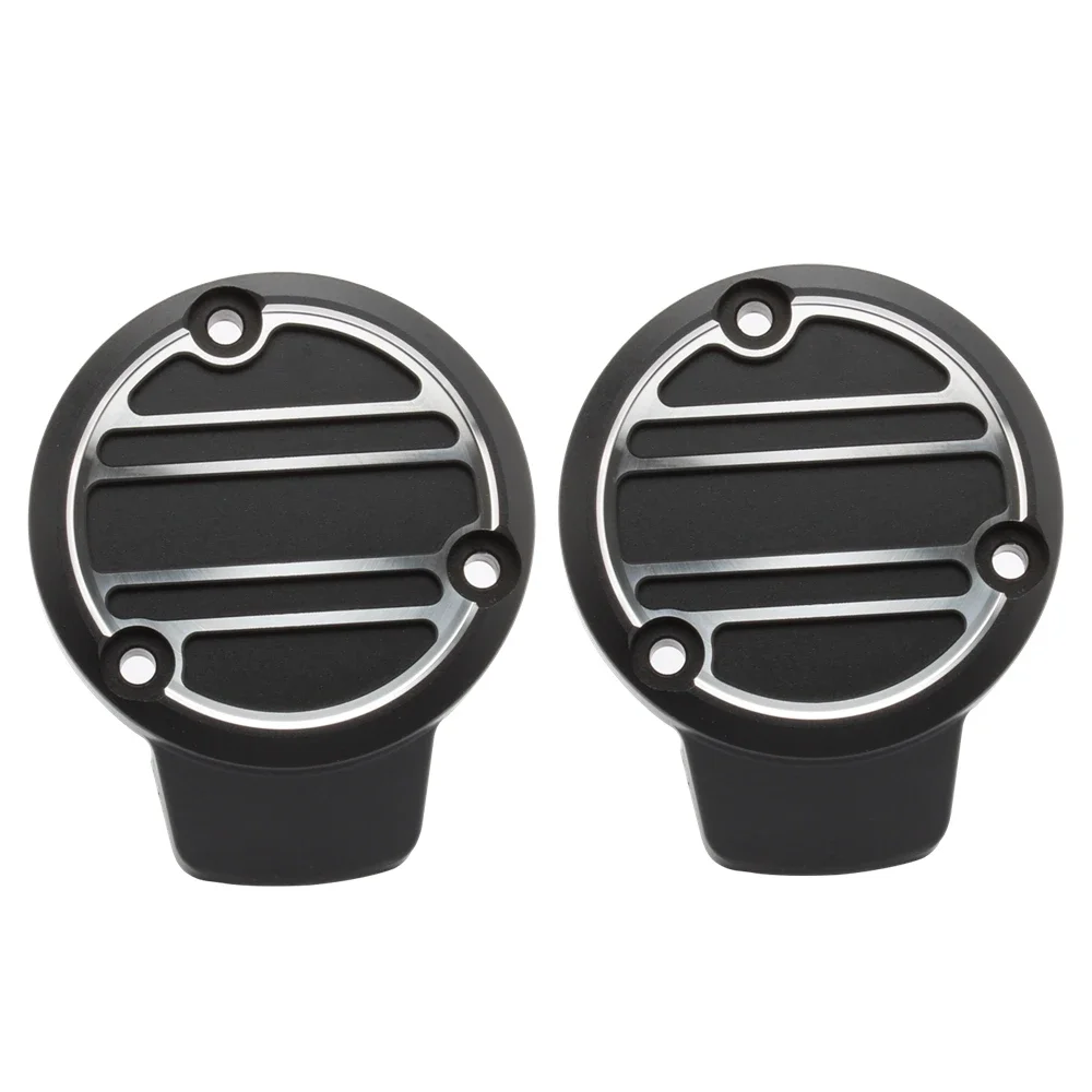 For Triumph Bonneville Bobber Black Ribbed Throttle Body Covers Kit T120 Speedmaster Thruxton 1200 R 2016-2024