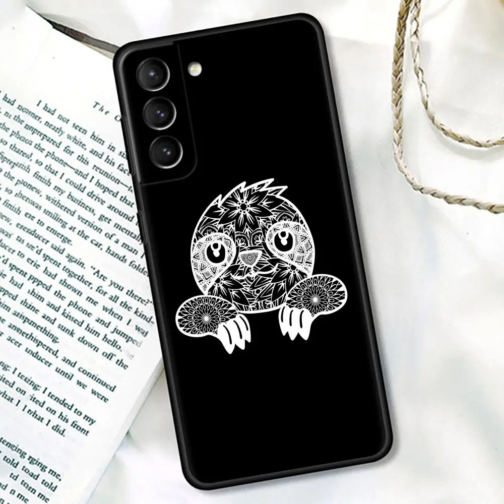 Divertente bradipo Flower S24Ultra custodia per Samsung Galaxy S21 S20 FE S22 Ultra S10 S23 5G S24 Plus Soft Cover Funda Tree Sloths Animal