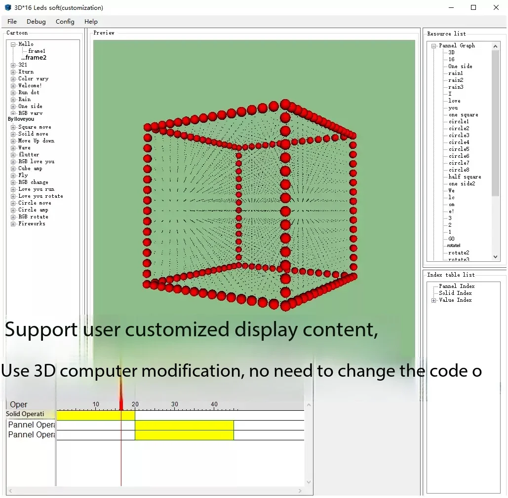 3D16MINI Light Cube Kit 16X16X16 Electronic DIY production parts, support custom animation
