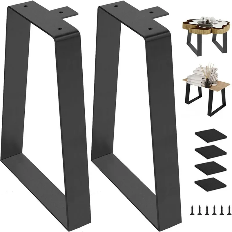 2pcs lot 16 inch 28*40cm metal table legs table frame bracket with rubber pads pre-drilled holes garden home supplies