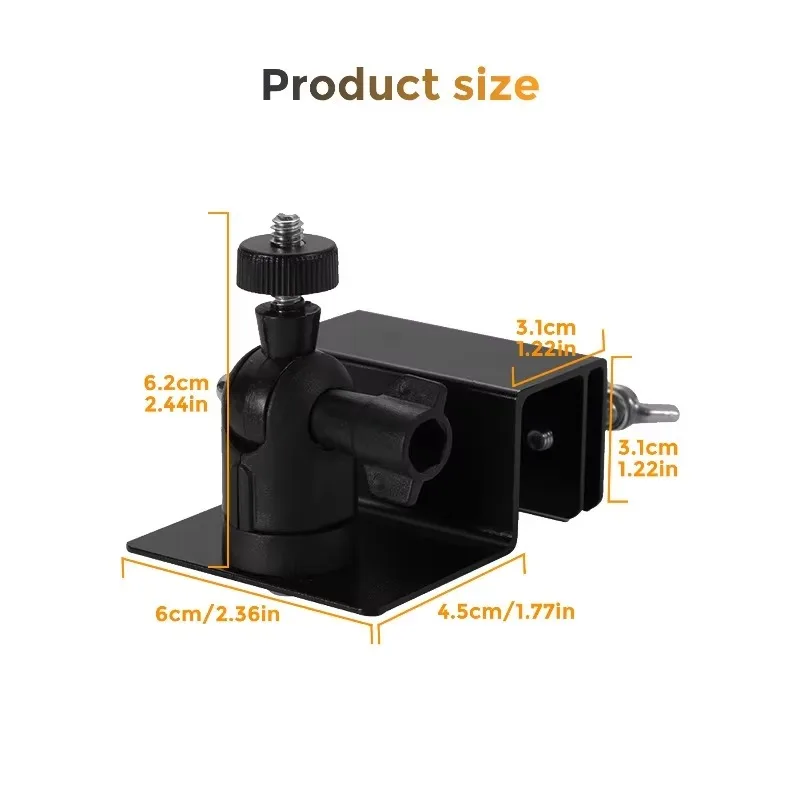 Roof Gutter Special Bracket Solar Panel Bracket Weatherproof Gutter Mount Bracket with Screw for Security Cameras view 3