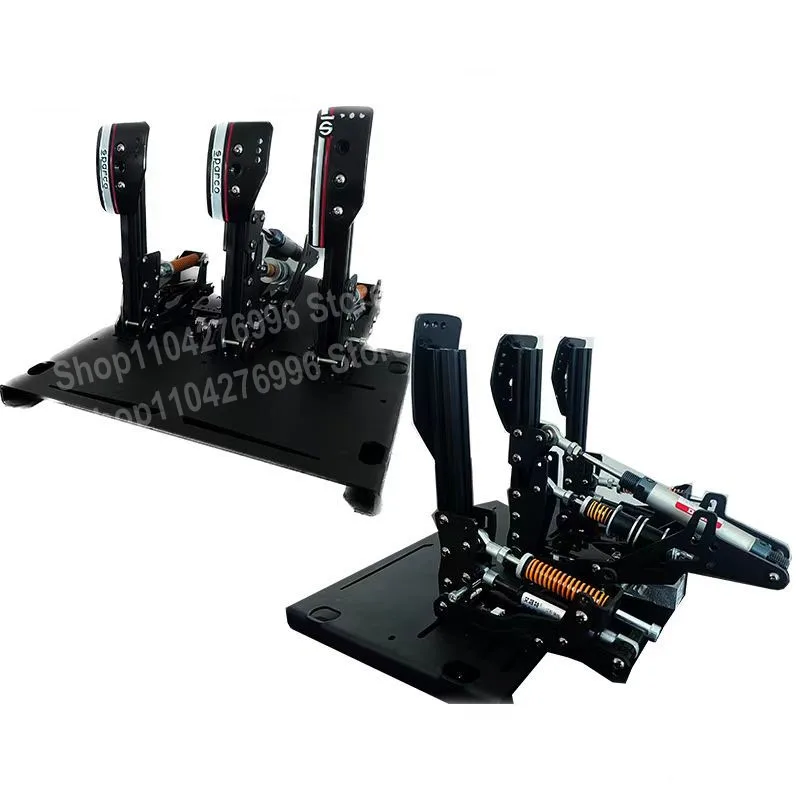 Sim Racing Gaming Pedal 3mm Matte Black Racing Simulator Cockpit 120KG Pressure Senso Pedal do gier PC Koło pedału przekładni