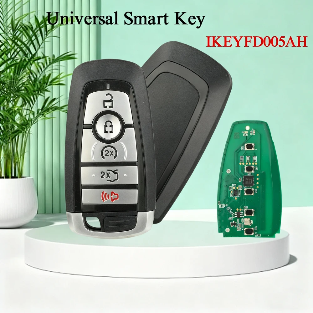 

jingyuqin 5 Buttons Universal Smart Key IKEYFD005AH FD005AH For Autel Smart Key 868/902MHz For KM100 IM508 IM608 KM100E