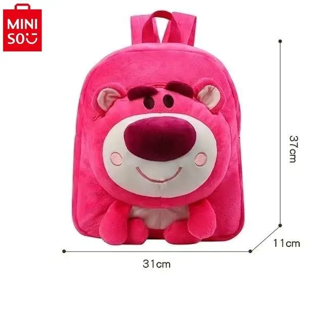 MINISO-Disney fraise ours étudiant SR, simple, doux, polyvalent, mode enfants