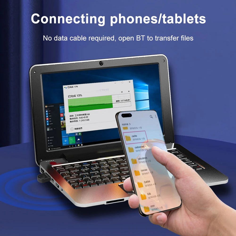 USB بلوتوث 5.3 5.0 محول الكمبيوتر USB الارسال استقبال دونغل محول لاسلكي للوحة المفاتيح ماوس لاسلكية Win11/10/8.1