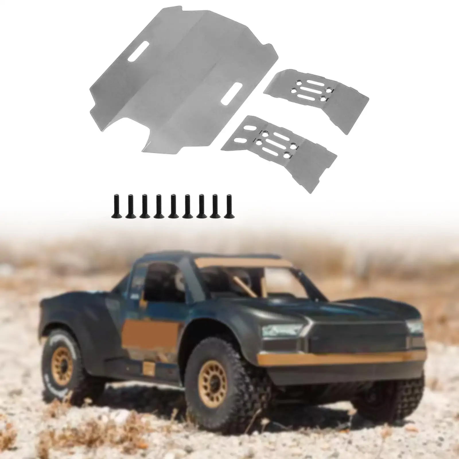 Piastra paramotore, pezzi di ricambio per armature di protezione Protezione piastra paramotore per telaio, piastra di protezione per armature del telaio per accessori fai da te per auto modello in scala 1:14