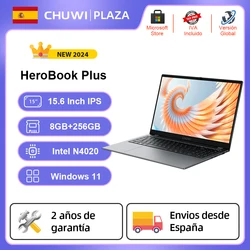 CHUWI HeroBook Plus Laptop 15.6 Inch 16:9 FHD Screen PC Intel Celeron N4020 UHD Graphics 8GB DDR4 256GB SSD Windows 11 Almacenamiento adicional Hasta 1T Computadora portátil Precio bajo