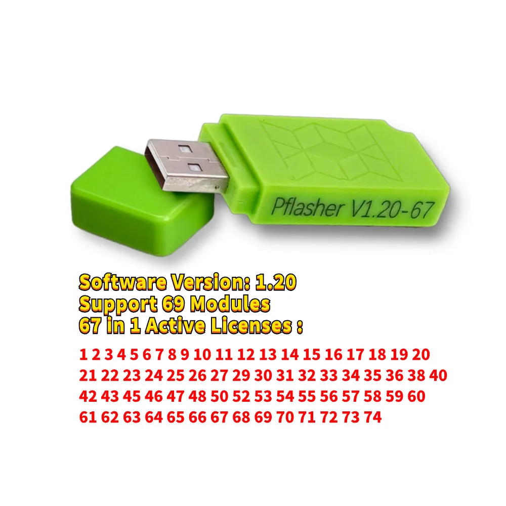 Universal V1.21 USB Dongle for PCMmaster ECU Tuning Tool - PCM FLASH/SM2 PRO with 69 Modules, Free Damaos Programmer