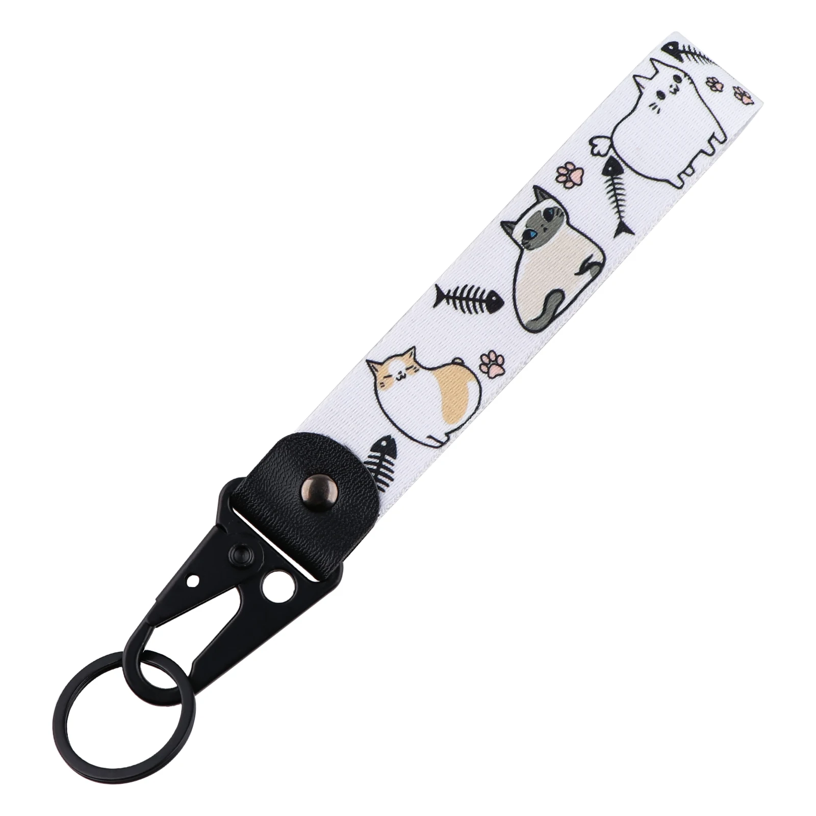 Cute Corgi Short Mobile Phone Lanyard Kawaii Cat Wrist Rope Keychain Badge ID Cards Holders Pendant Key Holder Accessories