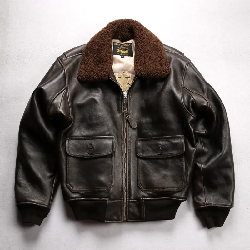 A men's leather with plump and large-sized cotton