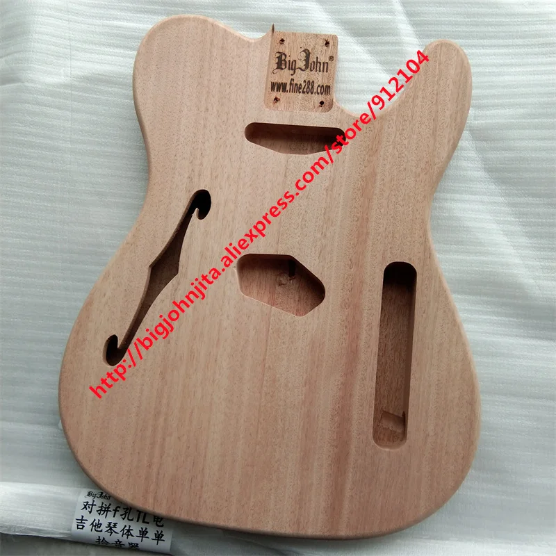 Two pieces of Mahogany spliced together TL 6 Strings Style Electric Guitar Body No Paint Diy Guitar Kit BJ674