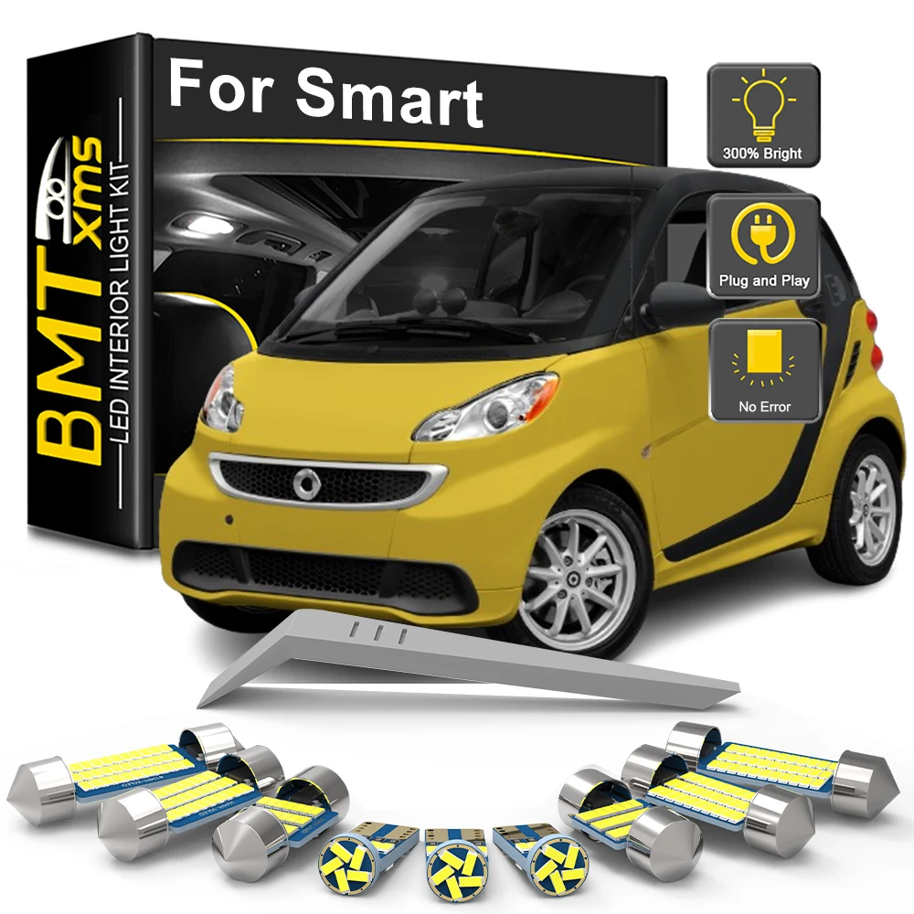 BMTxms For Smart Fortwo Forfour 450 451 452 453 454 2004-2018 2019 2020 2021 LED Interior Light Bulb Kit Accessories