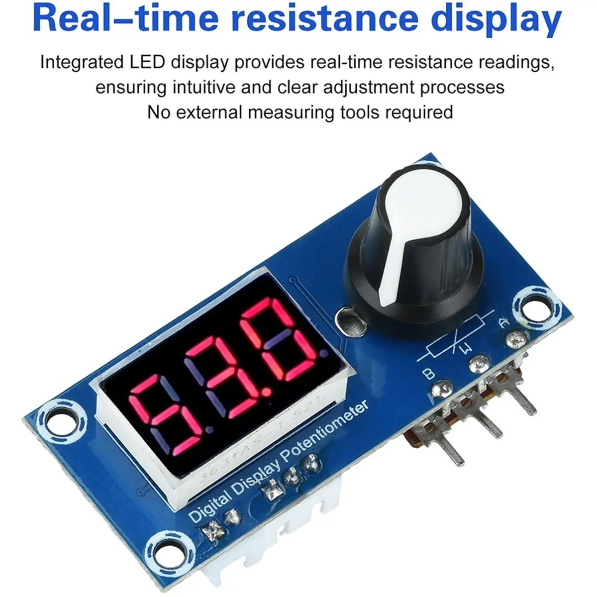 update. 5K/10K/20K LED Digital Single-Channel Potentiometer 3-Digit Digital Tube Knob Adjustable Resistor Potentiometer 5K