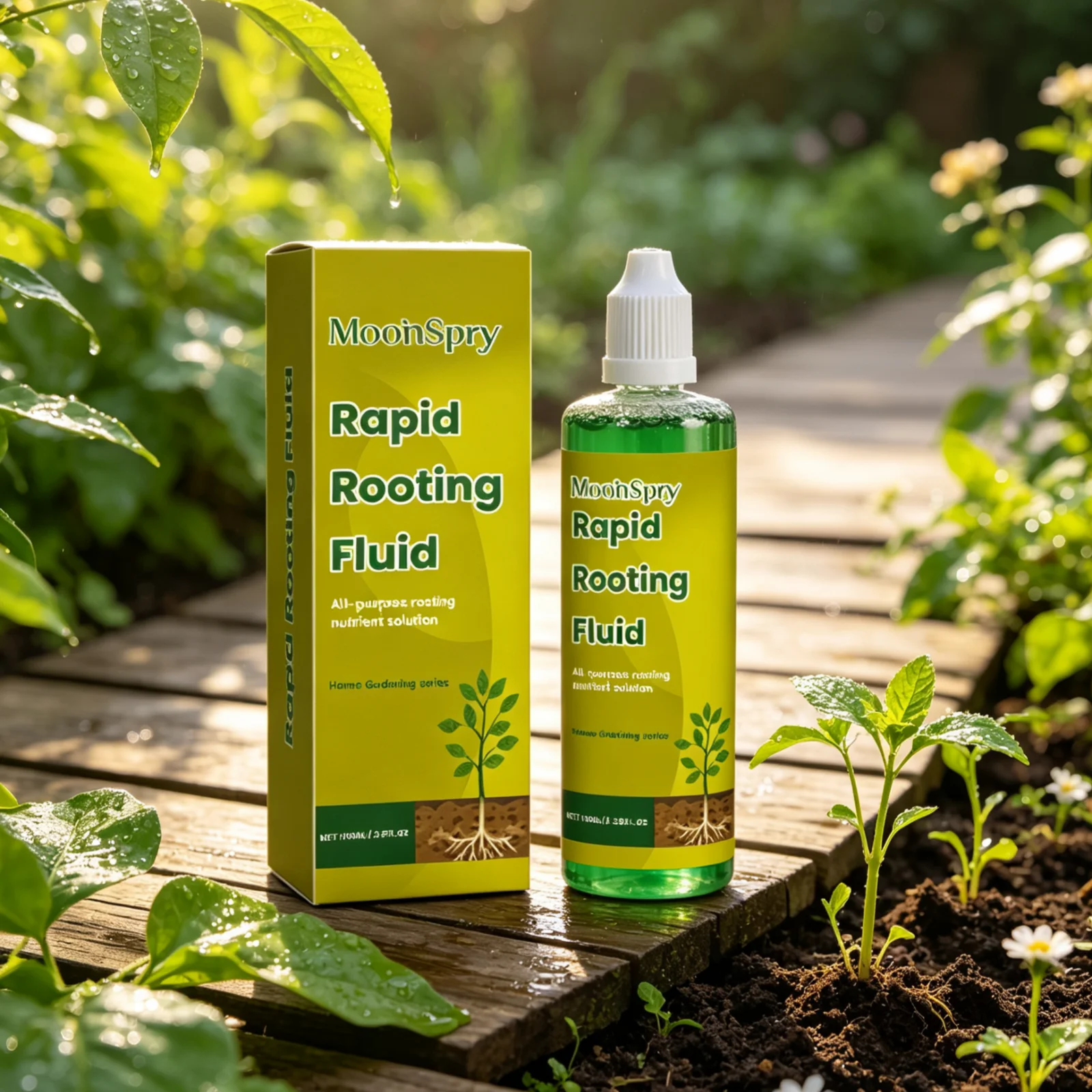 MoonSpry Rapid Rooting Fluid Penetrate Soil Strong Growth for Plants Nutrients Long Lasting Protection Safe Rooting Liquid 100ml
