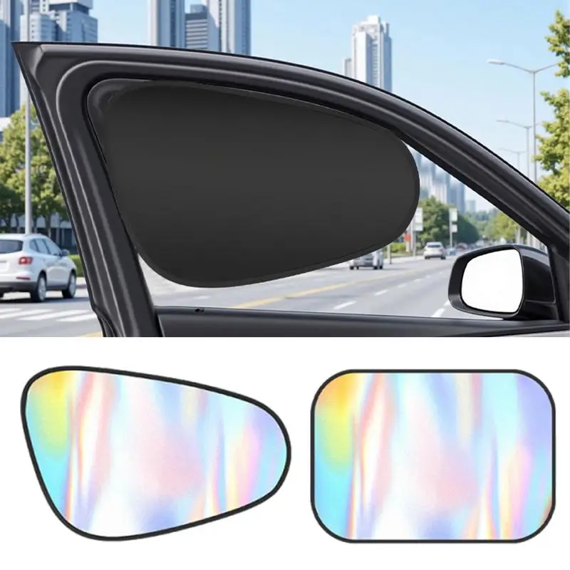 

Car Window Shade 2Pcs/set Folding Car Automotive Interior Sun Protection Block Screen Curtain For Urban Vacation Vehicle