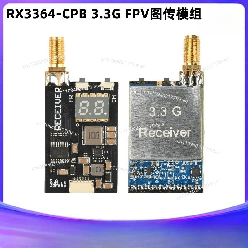 3.3G FPV Image Transmission Module Analog Wireless Audio & Video Transmission Receiver Module Wide Band RX3364-CPB