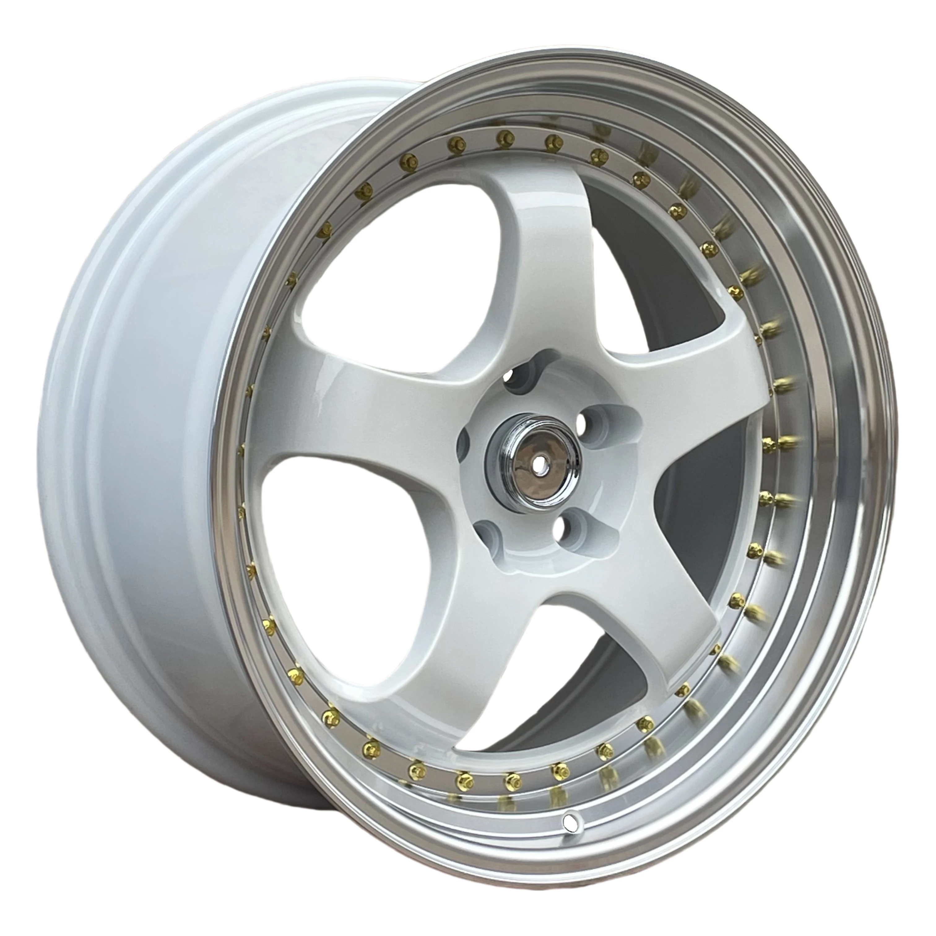 Work 18-19 Inch S1 JDM Style Wheels 5X114.3 Car Rims Deep Dish For Honda Toyota Passenger Car Wheels White Machine Lip
