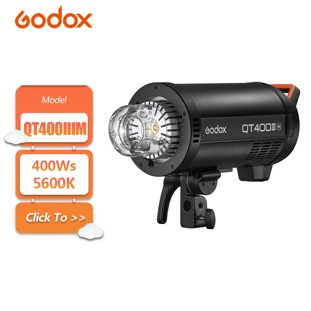

Godox QT400IIIM QT600IIIM QT1200IIIM Quicker Studio Flash with 1/8000s High Speed Sync LCD Display for Camera Studio Photography