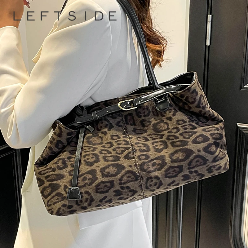 

LEFTSIDE Women Small Faux Suede Shoulder Bag 2025 Winter Retro New Short Handle Tote Bag Luxury Designer Handbags and Purses