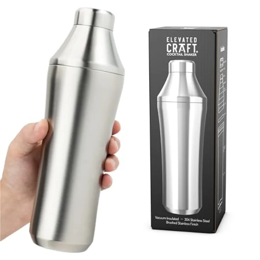 

Hybrid Cocktail Shaker - Premium Vacuum Insulated Stainless Steel Cocktail Shaker - Innovative Measuring System - Martini Shake