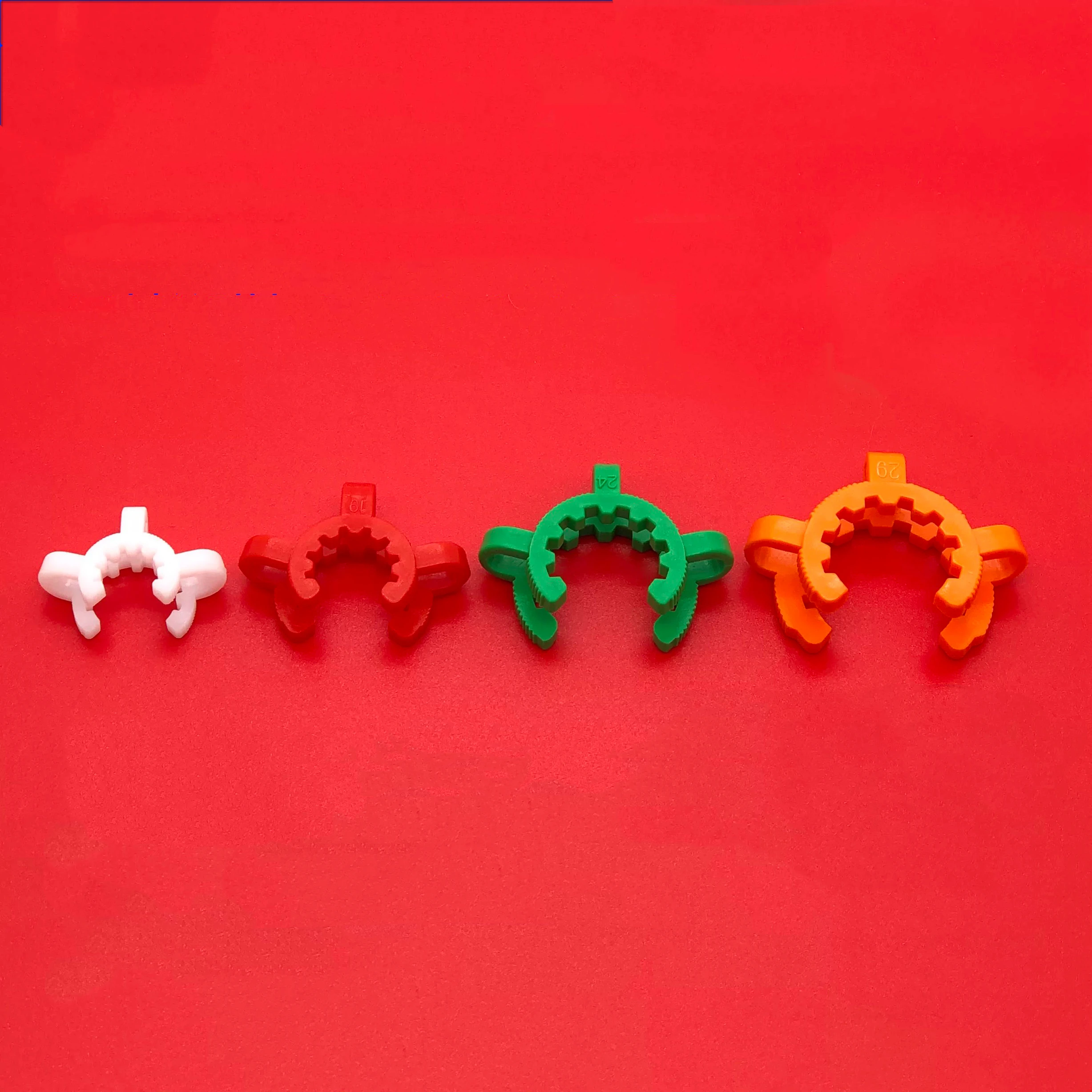 10 قطعة/الوحدة البلاستيك طحن الفم المشبك ، مخروطي زجاجة واجهة المشبك ، البلاستيك المشبك التسمية الفم زجاجة المشبك #4