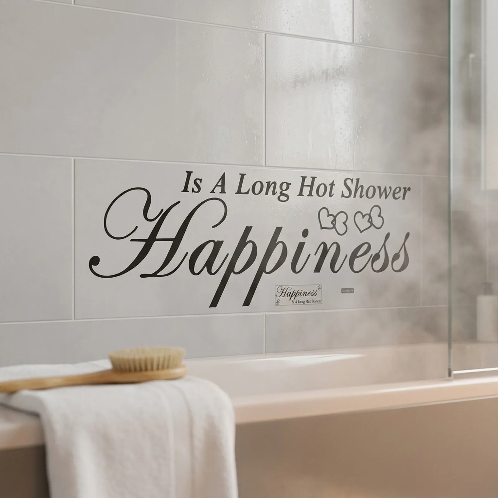 Matte Finish Removable Sticker with Humorous Take on Daily Self-Care for Modern Bathroom Wall Decoration Needs