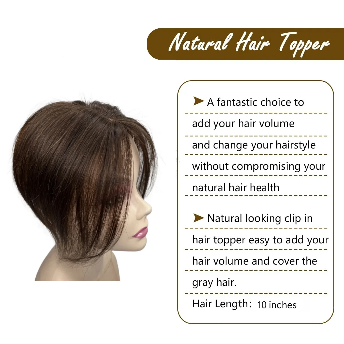 Satifresion الشعر القبعات العالية للنساء شعر بشري حقيقي 10 بوصة رقيقة الدانتيل قاعدة منتصف جزء الانفجارات قطع الشعر مع ترقق الشعر #5