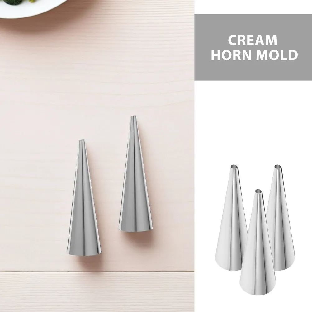 30Pcs Stainless Steel Cone Baking Molds for Croissants Cream Horns Danish Pastries Nonstick Oven Safe Pastry Molds Baking Tools