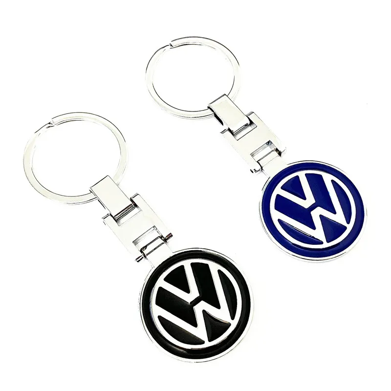 Metal 3D VW Car Key Ring Keychain Badge Emblem Key Chain KeyRing Accessories Fashion Double Sided Logo For Golf Polo Passat Bora