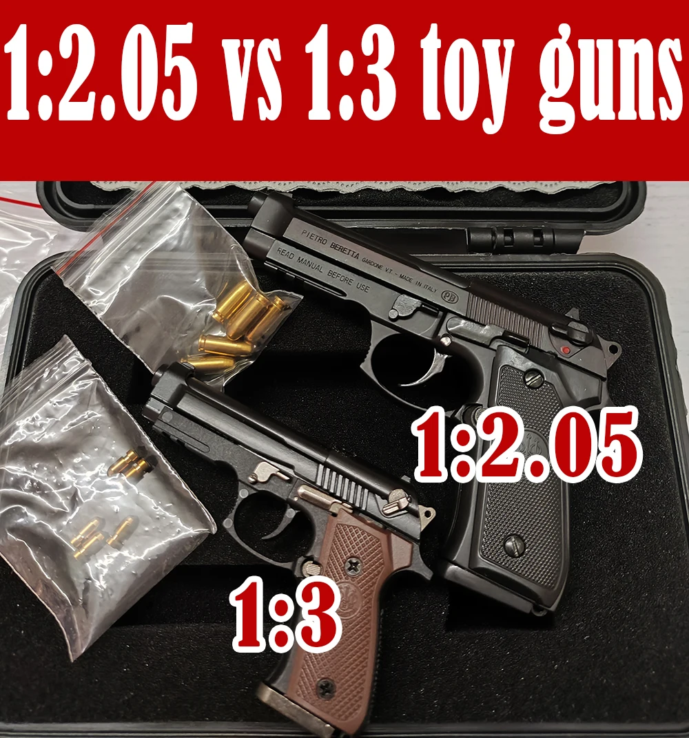 1:3 M1911 المفاتيح قذيفة إخراج 92F مسدس لعبة جمع سبيكة مسدسات مفتاح سلسلة هدية للرجال الأولاد جمع