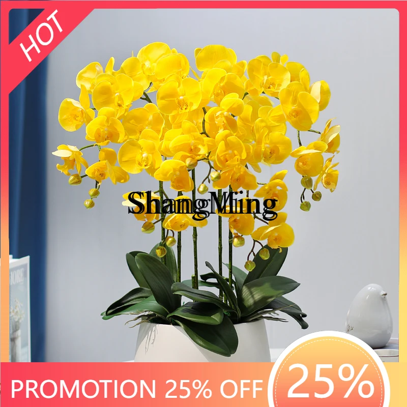 

FG бытовой фаленопсис искусственный цветок имитация цветочного орнамента ТВ-шкафа цветок стойка гостиная большой горшок