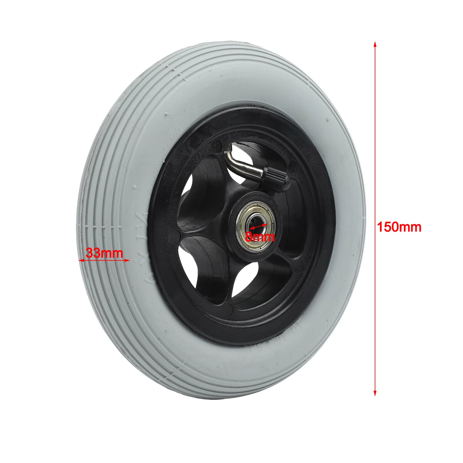 

6-inch 15 Cm Outer Diameter Electric Wheelchair Front Wheel Front Wheel Front Fork Upgrade Reinforced Hub Design Stable Steering
