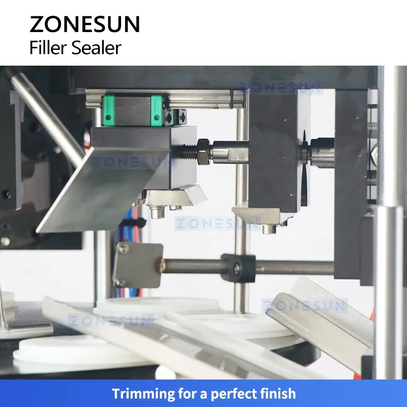Zonesun Sigillatore per tubi in plastica Macchina di riempimento e sigillatura monoblocca Sigillatore ad ultrasuoni Imballaggio per tubi cosmetici ZS-FS008U
