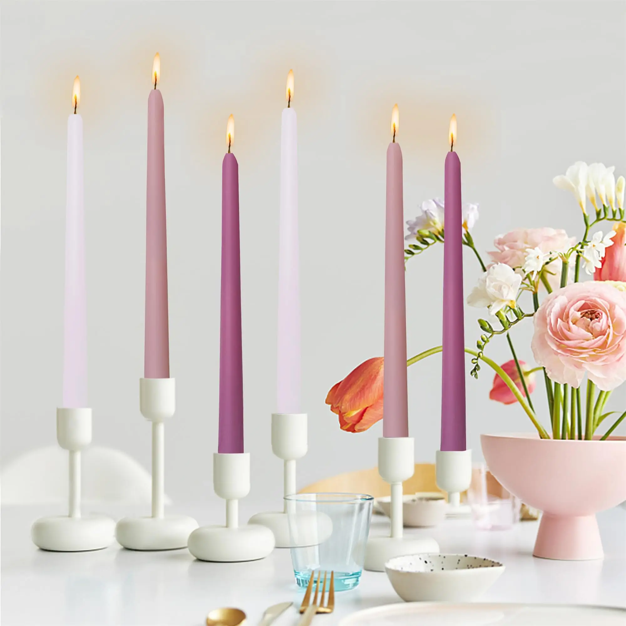 

Purple Gradient Color Scented Taper Candles Smokeless Candle Long Candles Decor Wedding,Festival and Special Occasions