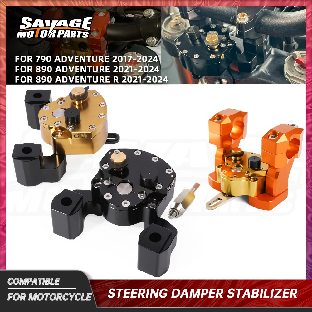 

2024 Steering Damper Stabilizer For 790 890 Adventure R Motorcycle Linear Reverse Safety Absorber Kit Amortisseur Mount Bracket