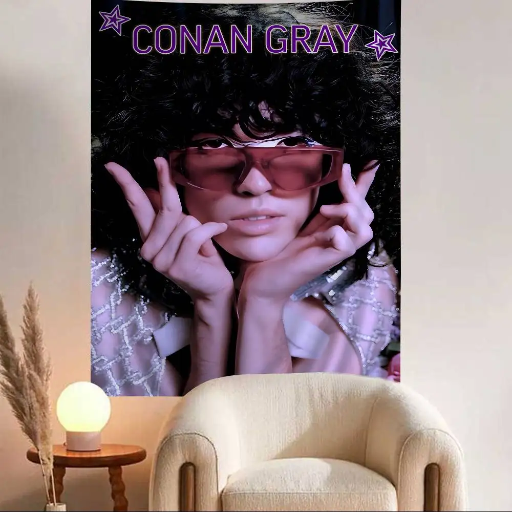 Pop Singer C-Conan Gray Vintage Hanging Bohemian Tapestry Bohemian Wall Tapestries Mandala Kawaii Room Decor