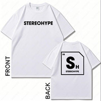 Hot Sale New Arrival James Hype Stereohype Printed T-shirt Korea Style Crewneck Short Sleeve Men Tee Women's Tshirt Streetwear