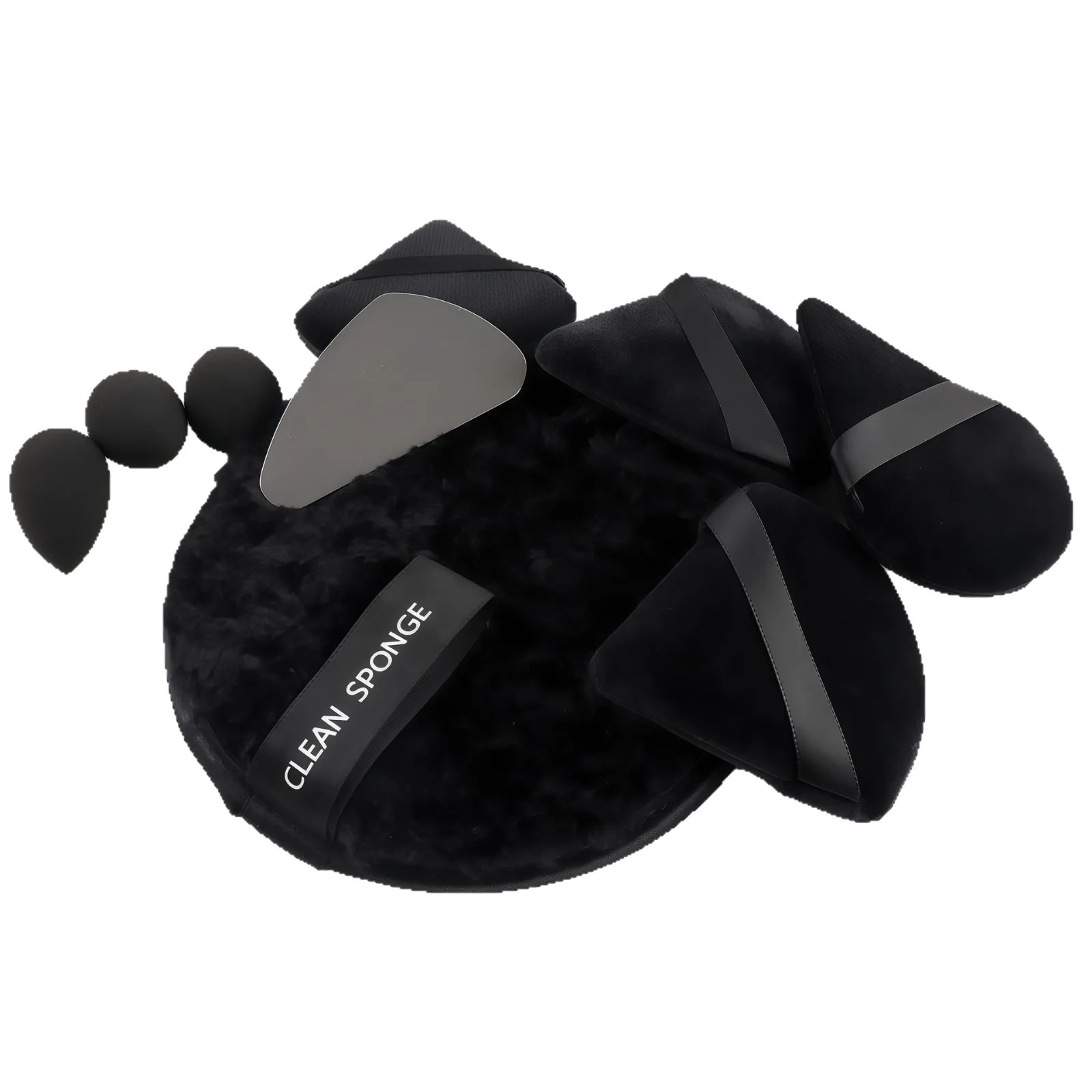 Éponges de maquillage humides/seces à double usage, ensemble d'outils cosmétiques avec pochette cosmétique de voyage, 46 pièces