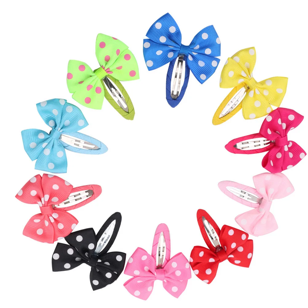 

12Pcs Colorful Dot Bow Hair Clips for Girls Stylish and Accessories Perfect for Bangs Ponytail Everyday Use Kids
