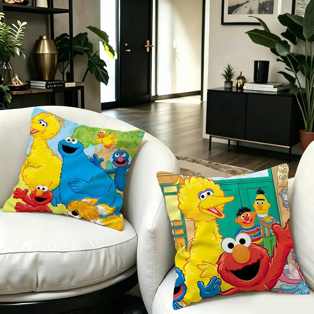 Cartoon S-Sesame Cookies S-Street pillow cover sofa cushion cover home room decoration children gift