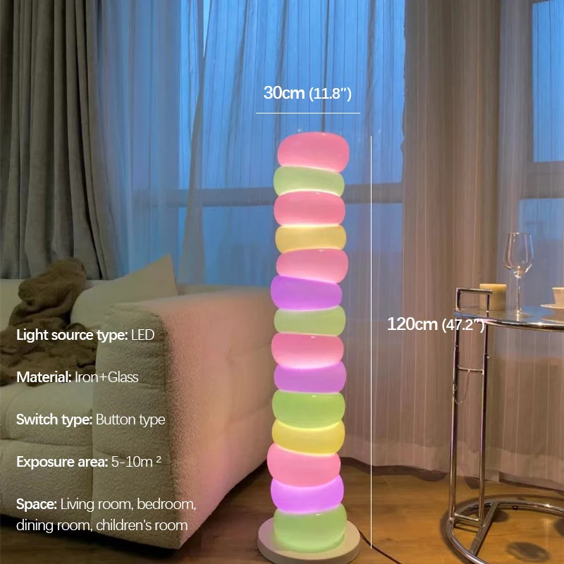 AOSONG Nordic Children Floor Lamp Color Modern Family Iiving Room Bedroom Creativity LED Decorative Atmosphere