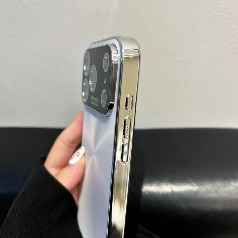 حافظة لهاتف آيفون 17 برو ماكس 16 14 15 Plus 13 12 11 غطاء حماية مضاد للسقوط من الليزر المتلألئ