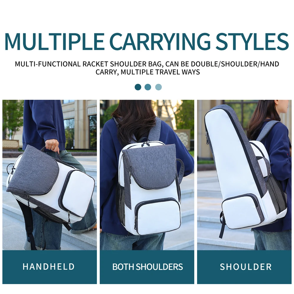 1PCS Tennis Backpack Tennis Bag for Women Men - Tennis Bag Holds 2 Rackets, Badminton Squash, Pickleball Paddles Balls