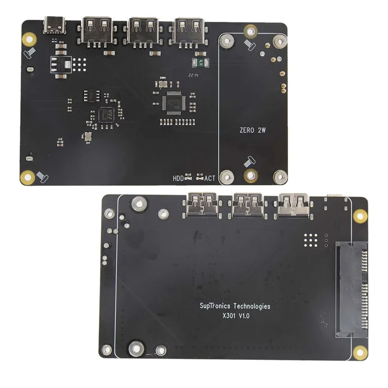 Superbo X301 Scheda di espansione archiviazione NAS HDD/SSD SATA da 2,5 pollici HUB USB per Raspberry Pi Zero 2 W / Zero W