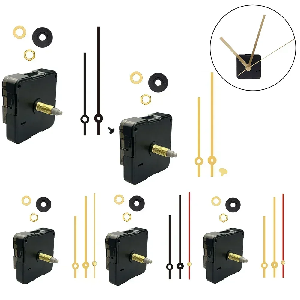 Klokmechanisme Stille quartz uurwerkmachine Muurwijzers Wijzerset Uurwerk - Tafel Lange as DIY Horloges Reparatieonderdelen